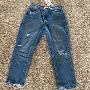 brand new Stradivarius stepped waist mom jeans